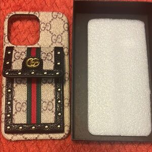 Designer Brown and Red Phone Case